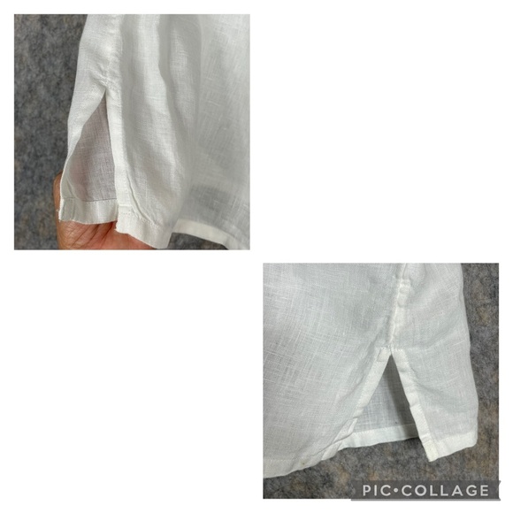 Charter Club Luxury Linen Embroidered Coastal Grandma Vacation Beach Tunic - XL - Picture 8 of 16